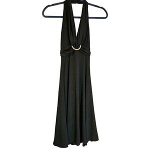 WM y2k Cocktail Babydoll Halter Dress Black Sz S Marilyn Monroe Whimsigoth LBD